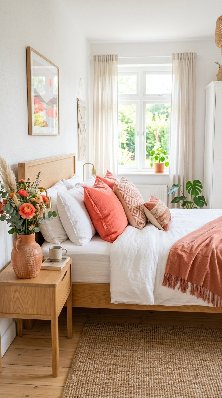 ntroduce Coral or Terracotta Accents