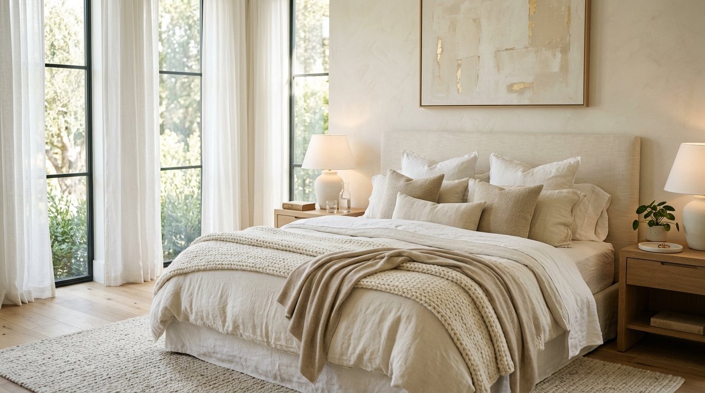 white and cream bedroom ideas