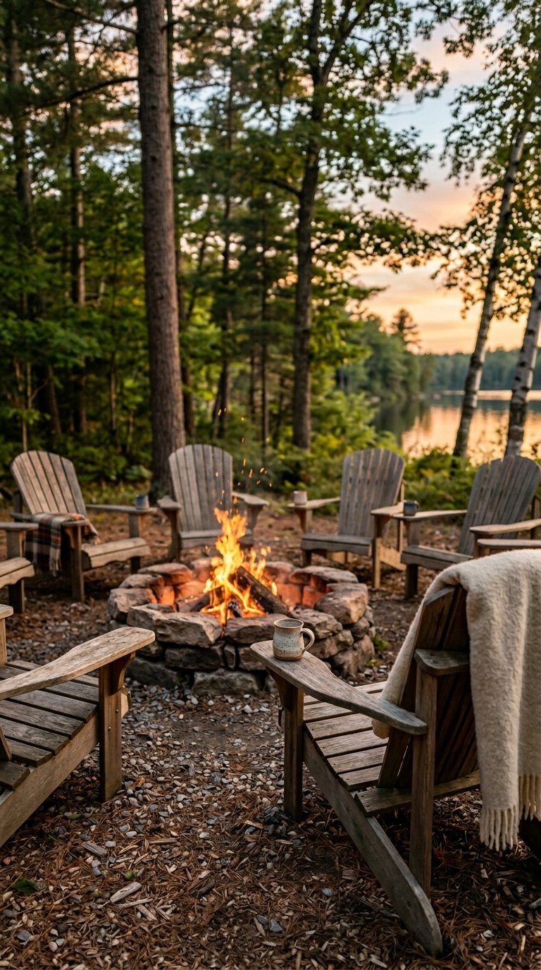 Add Adirondack Chairs Around the Fire Pit