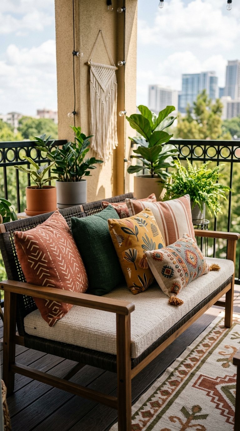 Add Color With Outdoor Throw Pillows