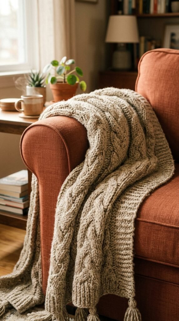 Add Depth With Textured Throw Blankets