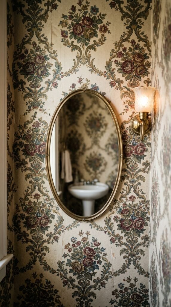Add Wallpaper With a Vintage Print