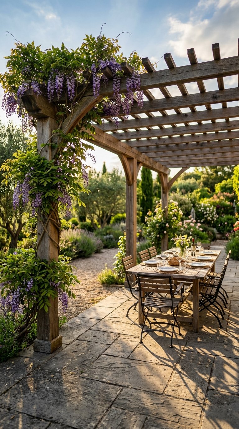Add a Pergola for Overhead Structure