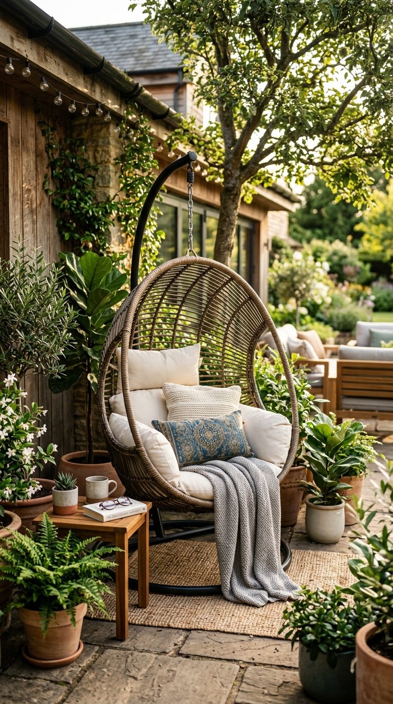 Add a Porch Swing or Hanging Chair