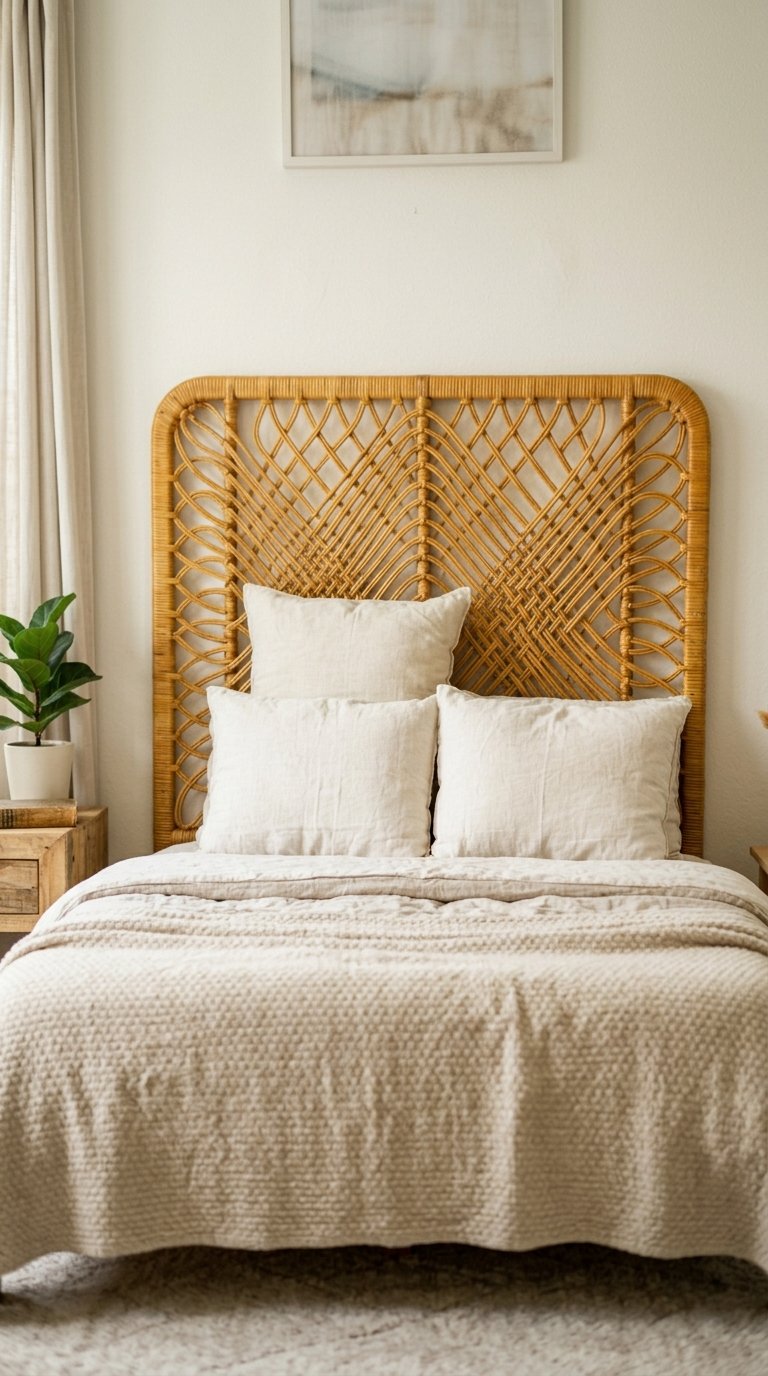 Add a Rattan or Cane Headboard