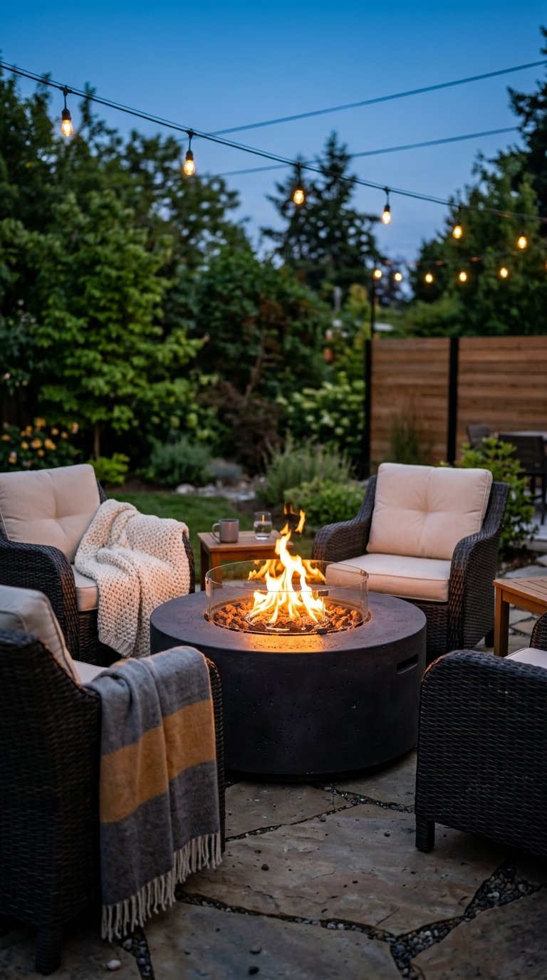 Add a Small Fire Pit or Tabletop Fireplace