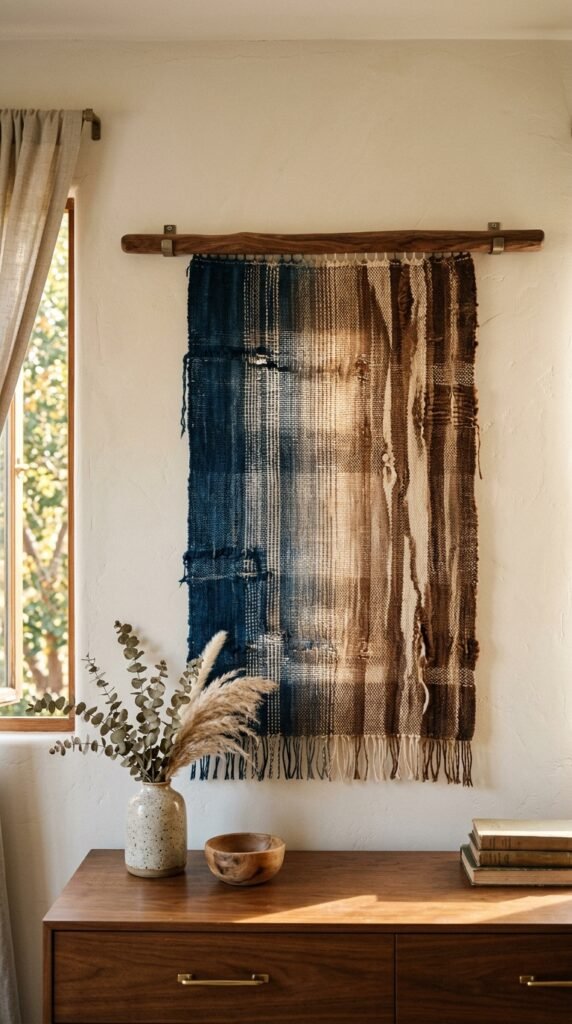 Add a Textile Wall Hanging With Natural Dye Tones