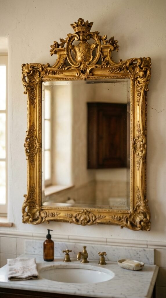 Add a Vintage Mirror With an Ornate Frame