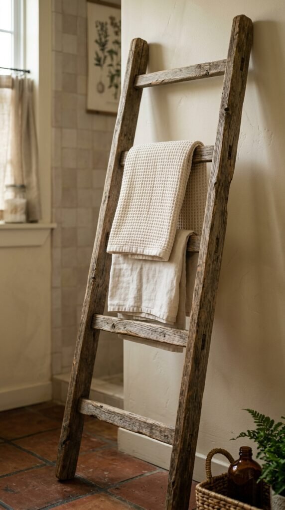 Add a Vintage-Style Towel Warmer or Ladder