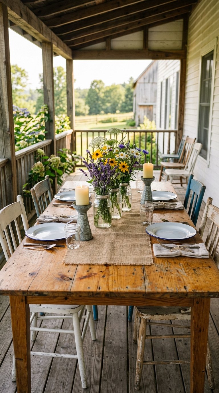 Anchor the Space With a Reclaimed Wood Dining Table