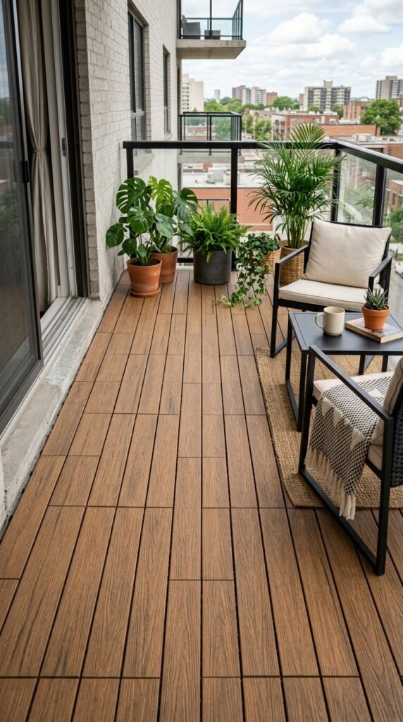 Apply Removable Tile to the Balcony Floor
