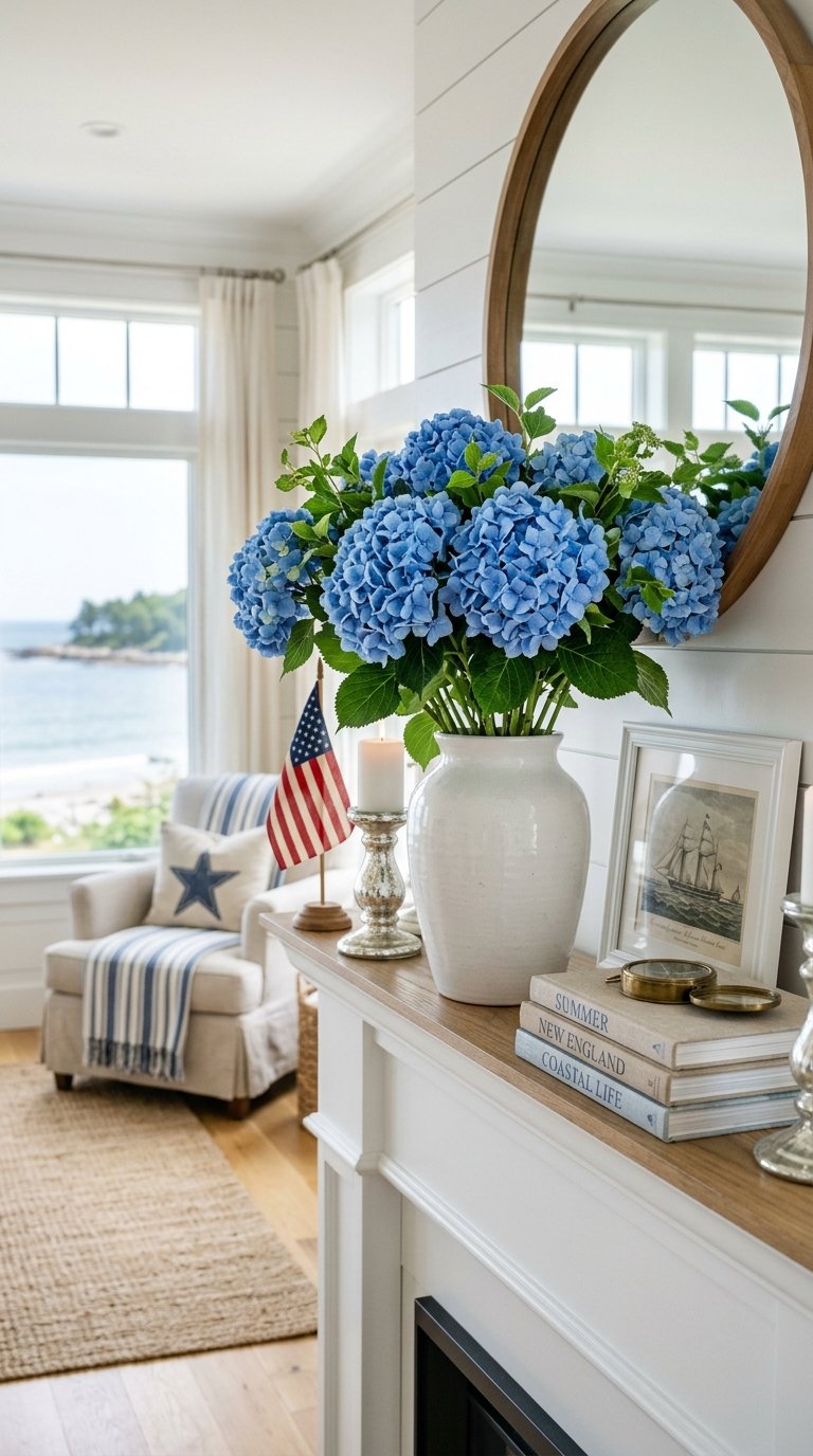 Bring in Blue Wildflowers or Faux Hydrangeas