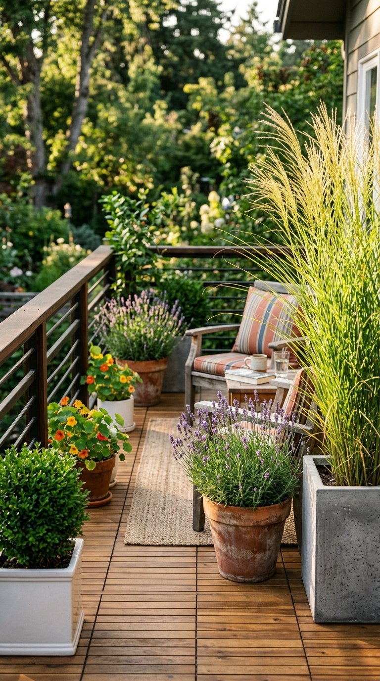 Build a Container Garden Along the Deck Perimeter