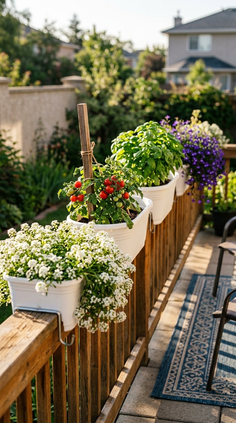 Build a Container Garden Along the Railing Edge