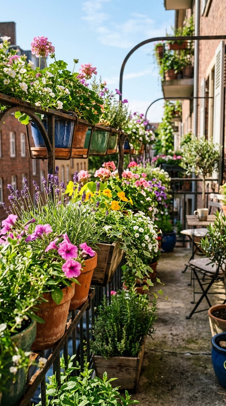 Build a Container Garden Along the Railing