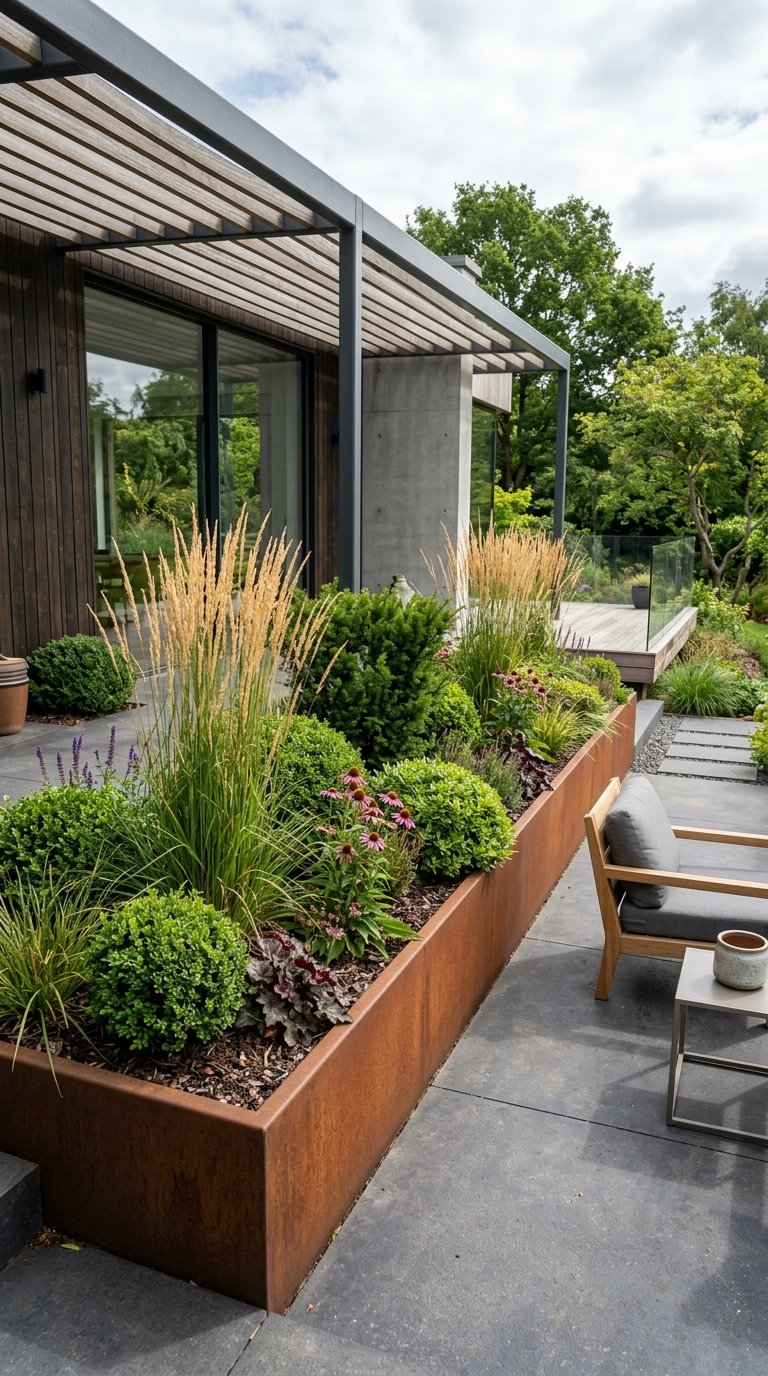 Build a Raised Planter Bed Along the Patio Edge