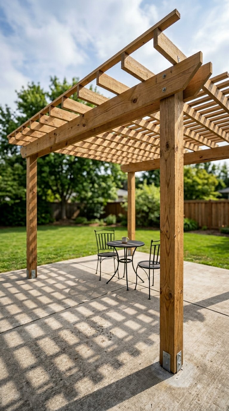Build a Simple Freestanding 4-Post Pergola