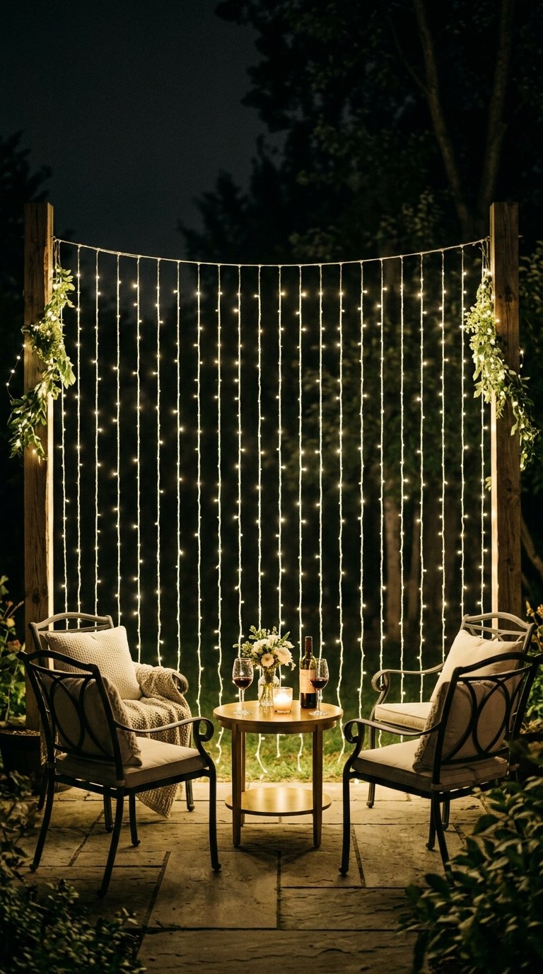Build a String Light Curtain Backdrop