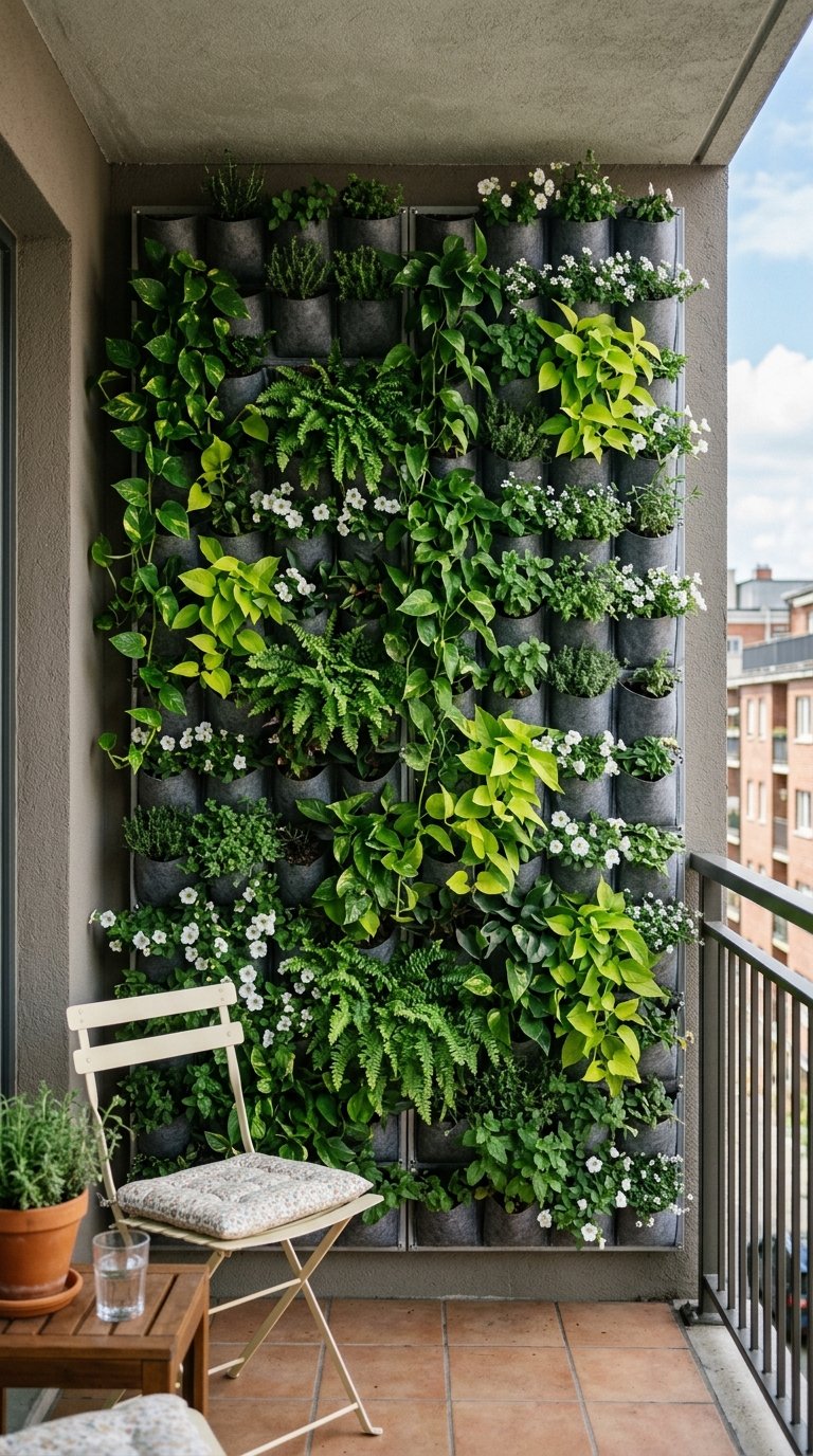 Build a Vertical Plant Wall on the Back Wall