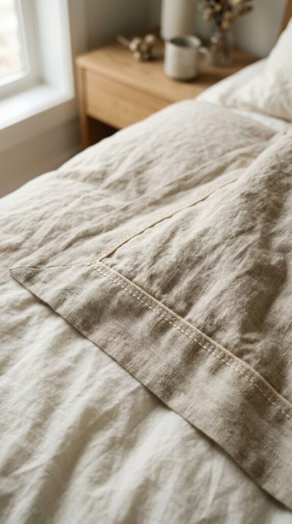 Choose Bedding With a Subtle Stripe or Stitch Detail