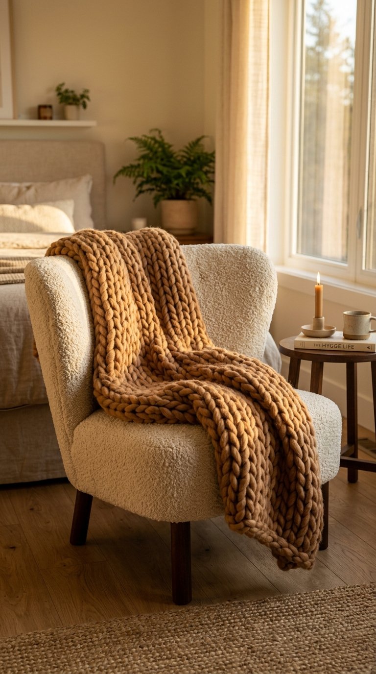 Chunky Knit Throw Blanket