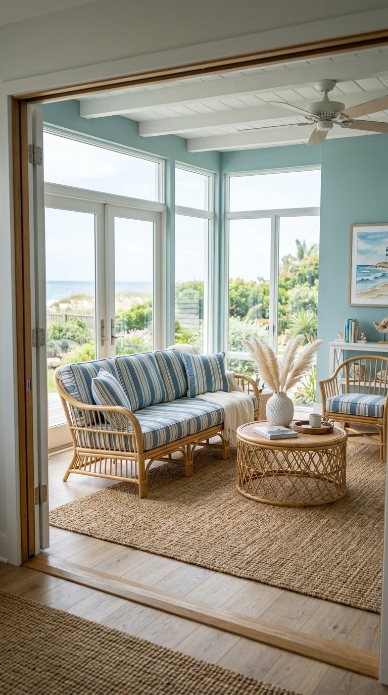 Coastal Color Palette in Blue, White, and Natural