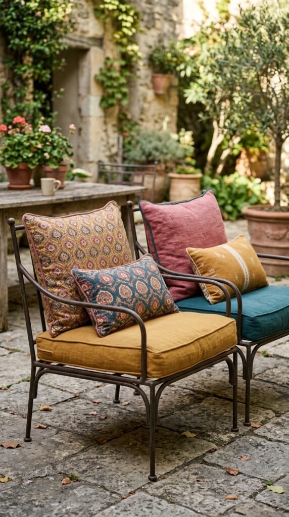 Color With Outdoor Cushions and Textiles