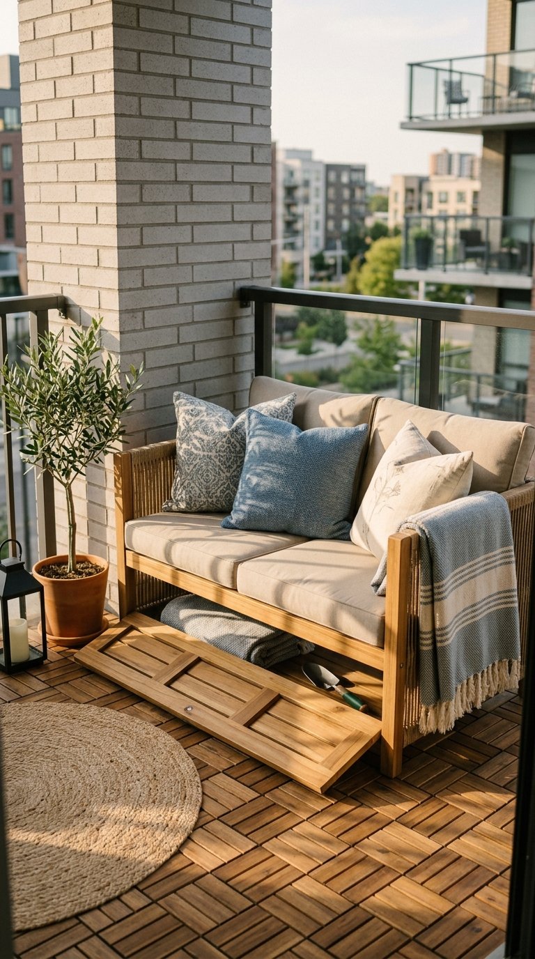 Compact Loveseat with Under-Seat Storage