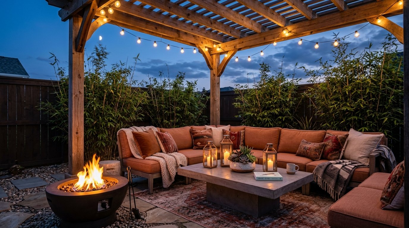 Cozy Backyard Sitting Area Ideas
