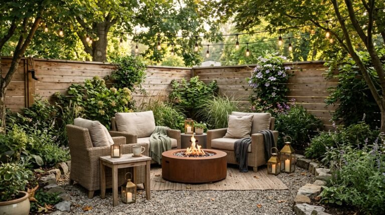Cozy backyard corner ideas