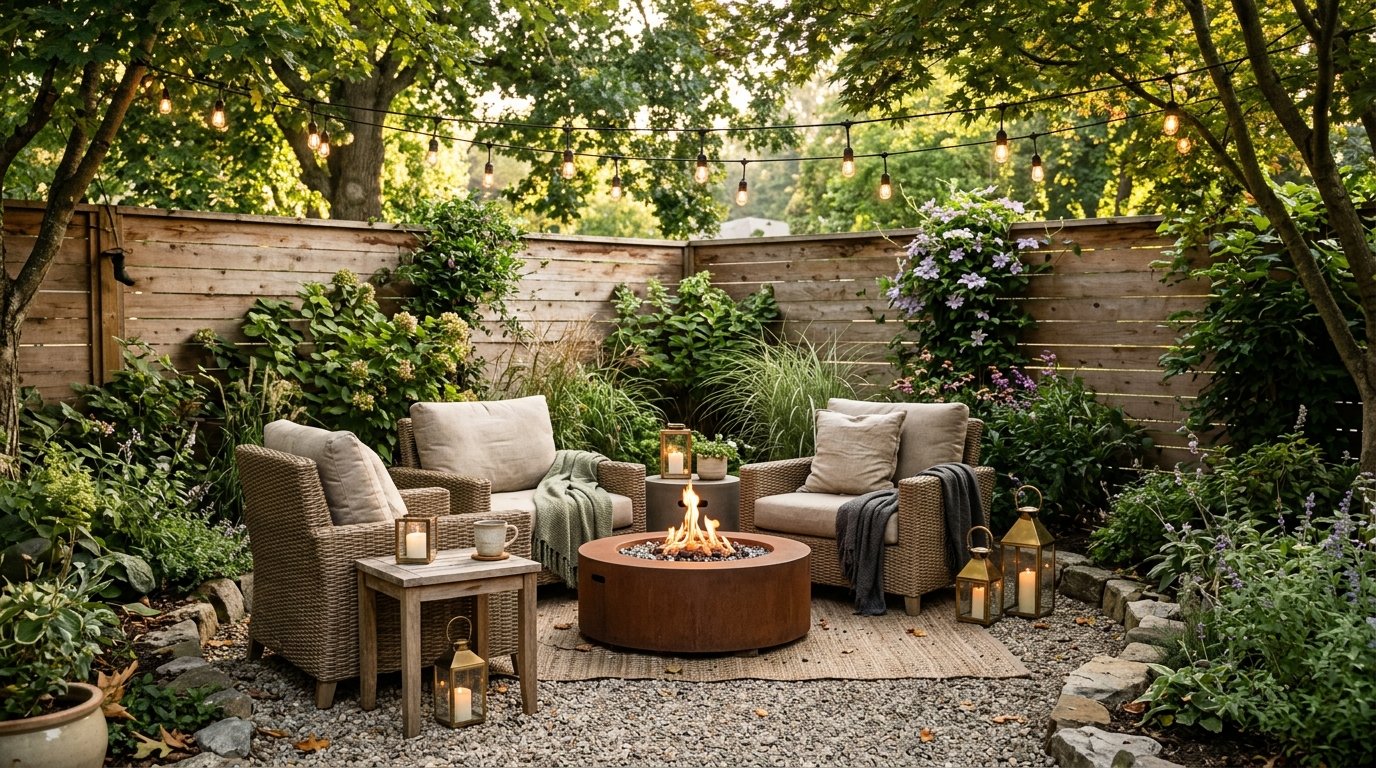 Cozy backyard corner ideas