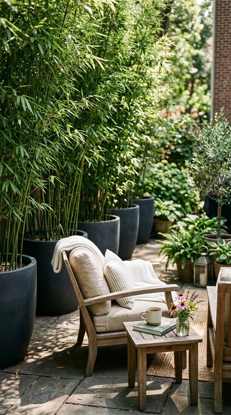 Create Privacy With Tall Potted Plants