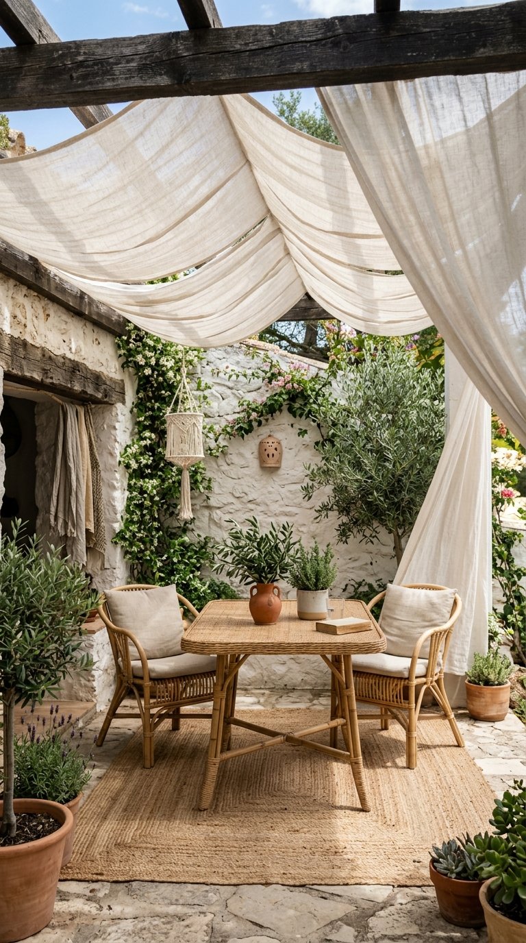 Create a Canopy With a Shade Sail or Fabric Drape