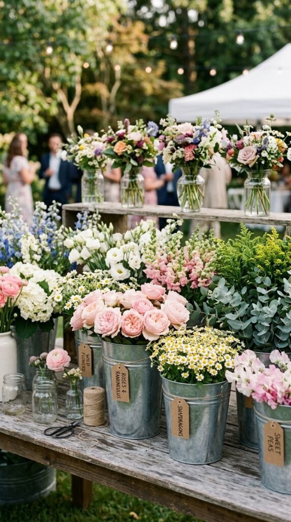 Create a Flower Bar or DIY Centerpiece Station