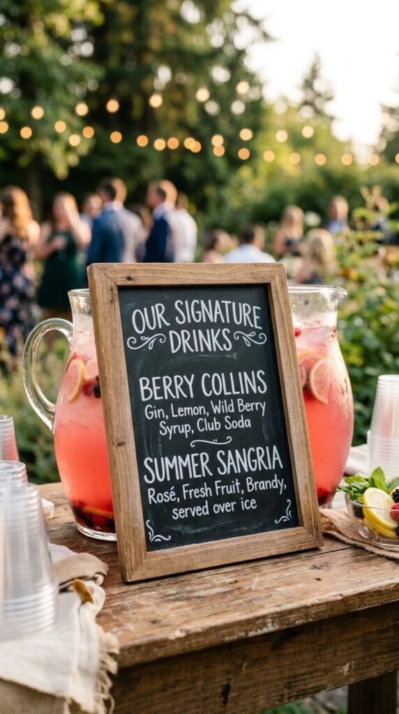 Create a Signature Drink Sign