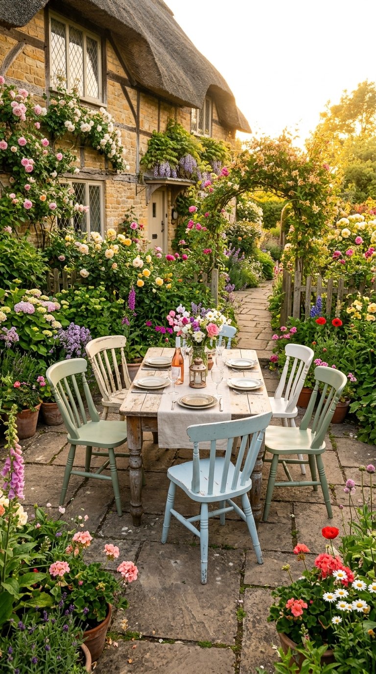 Create an Outdoor Seating Area With Mismatched Chairs