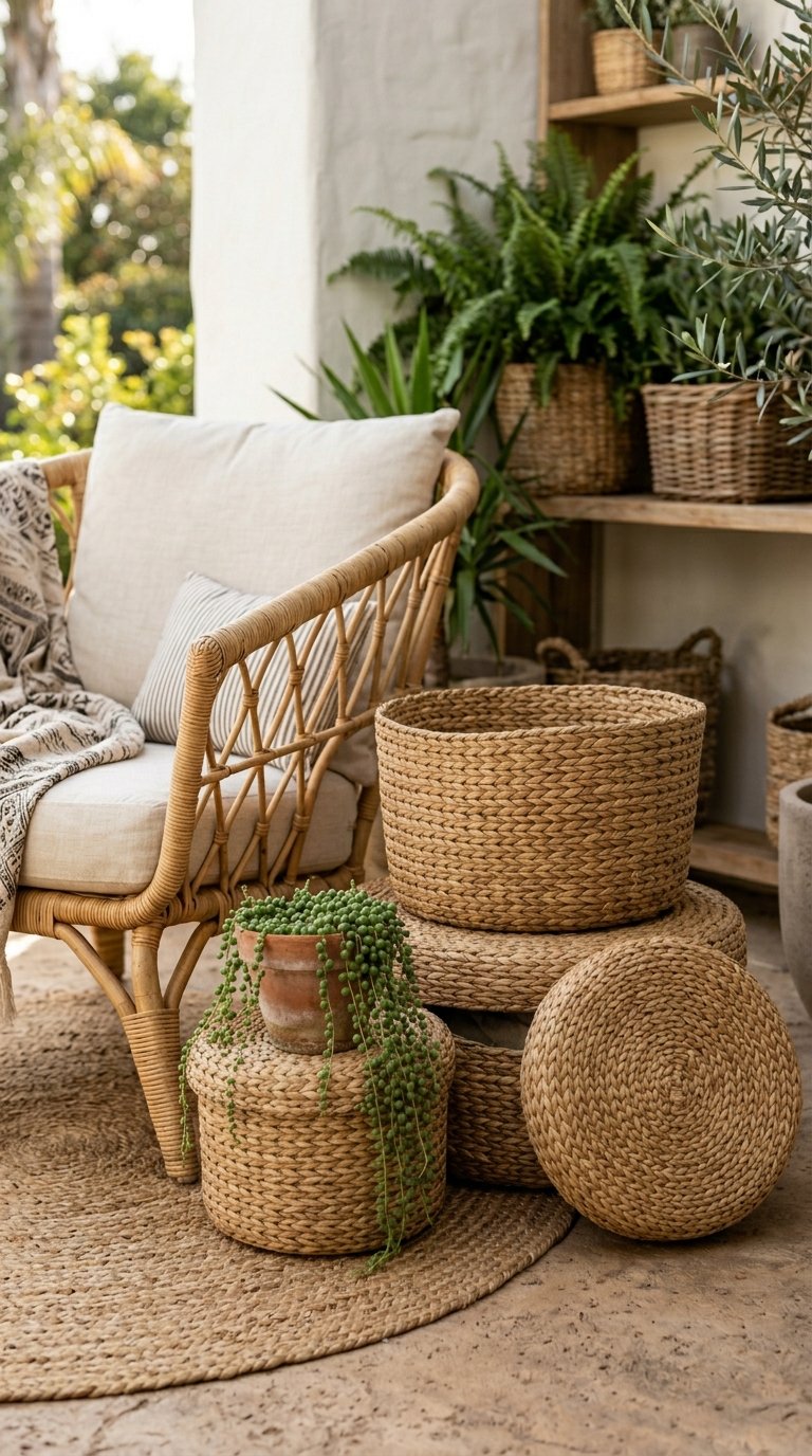 Decorate With Woven Baskets as Storage and Display
