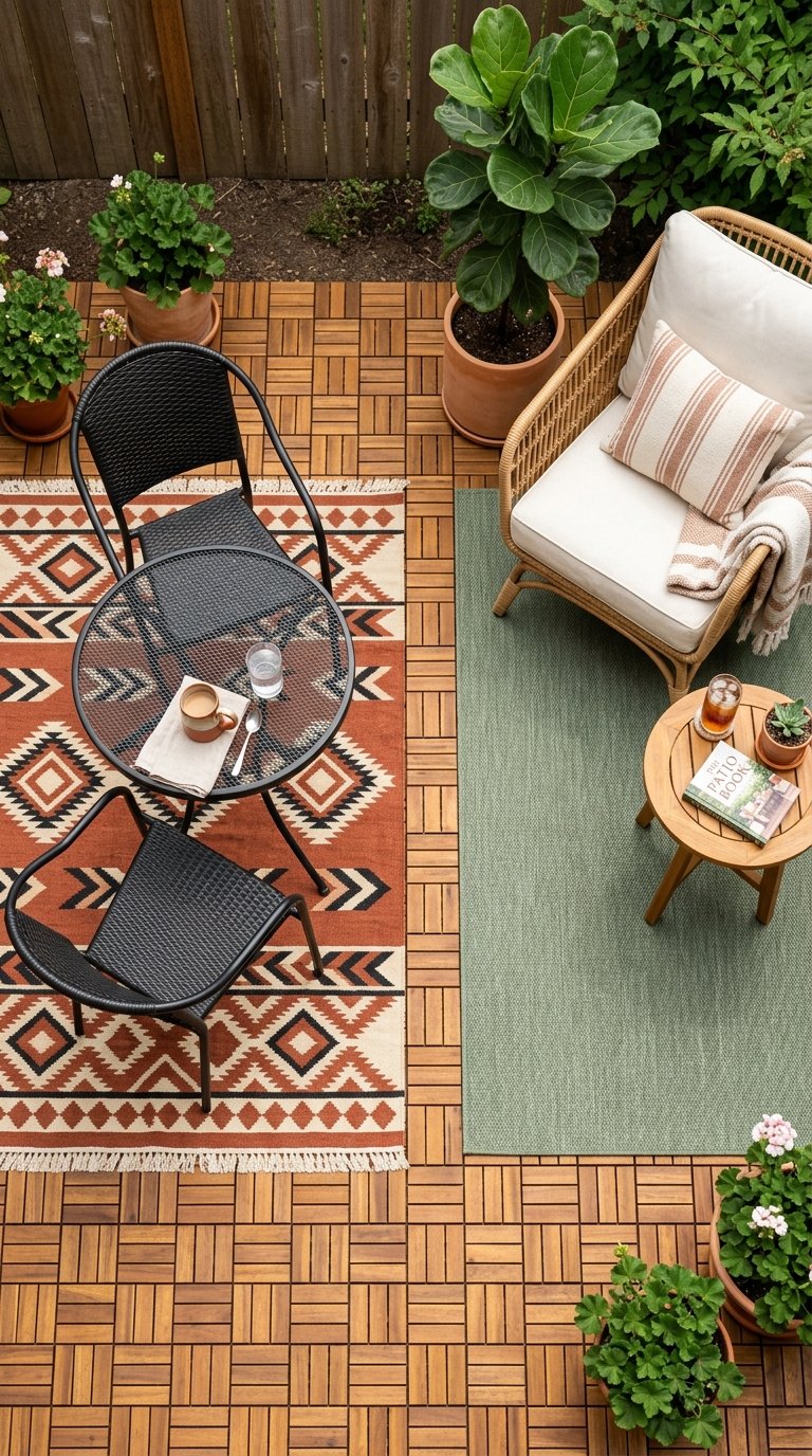 Define Zones With Two Distinct Rug Placements