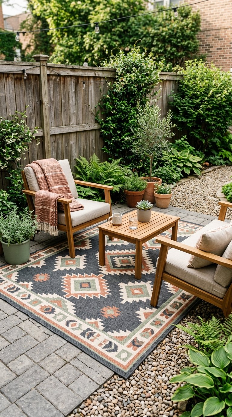 Define Zones With an Outdoor Rug