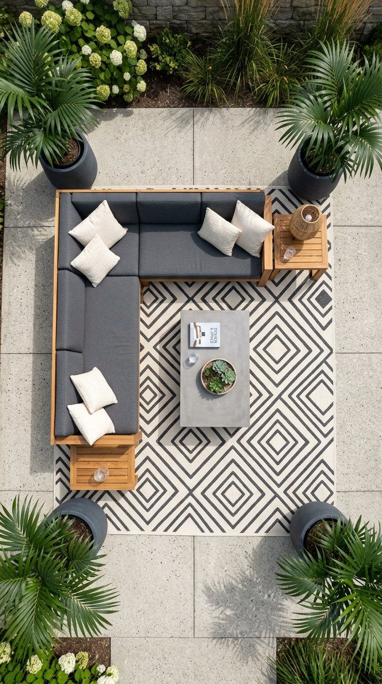 Define the Space With an Outdoor Rug