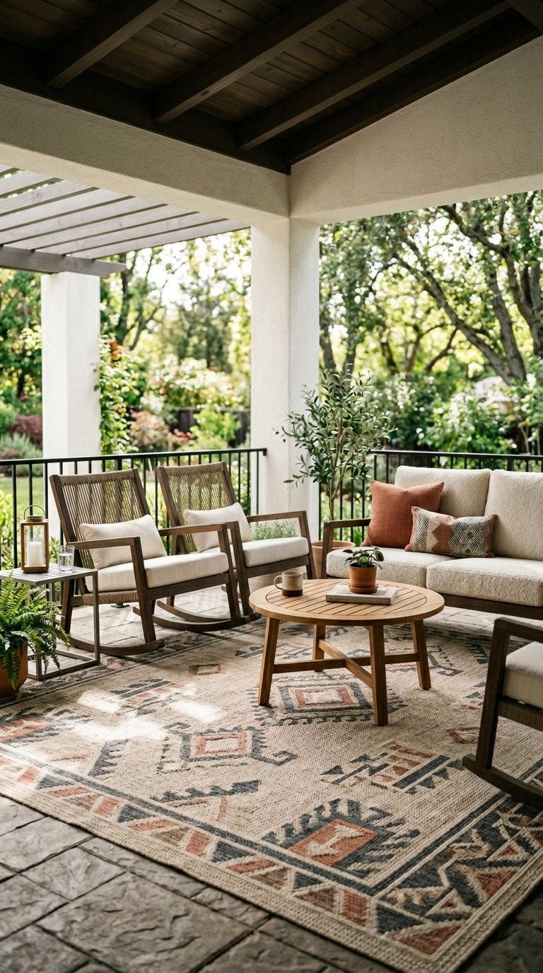 Define the Space With an Outdoor Rug