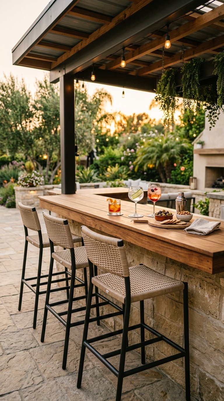 Design an Outdoor Bar With Counter Seating