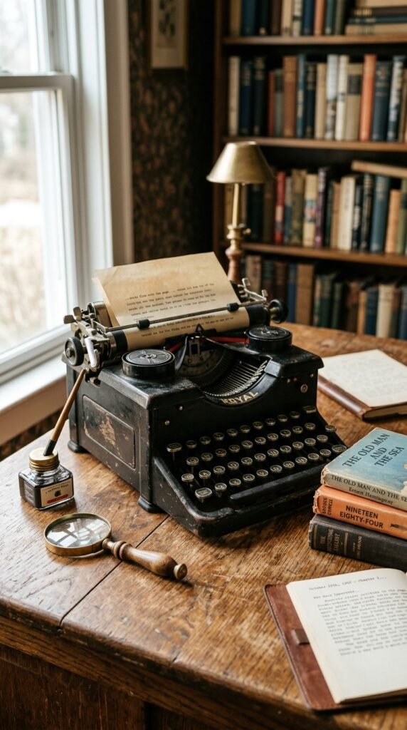 Display a Typewriter or Vintage Desk Accessories