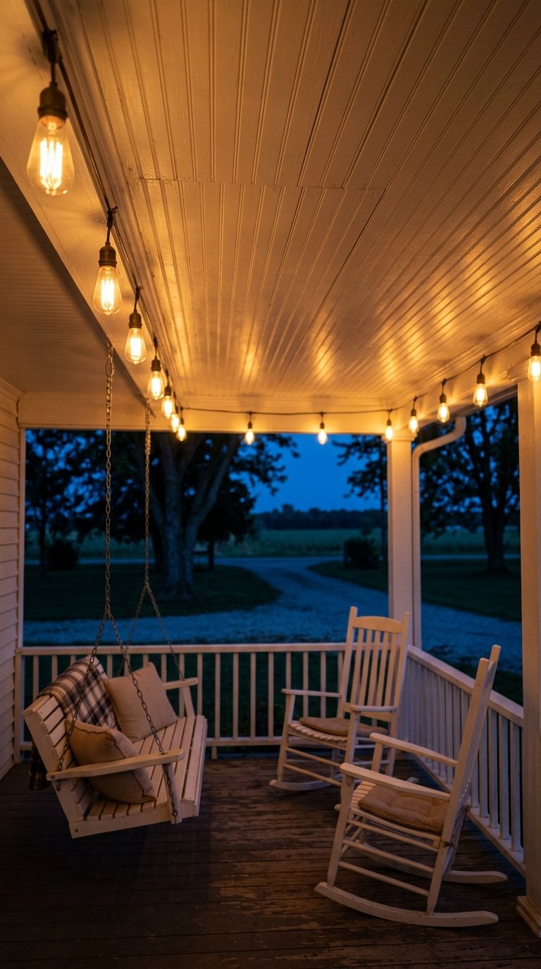 Farmhouse String Lights With Edison Bulbs
