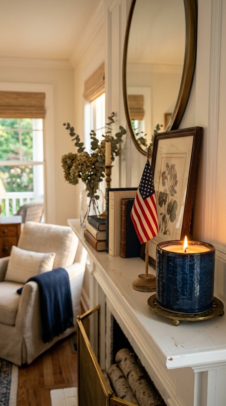 Finish With a Scented Candle in a Patriotic Vessel