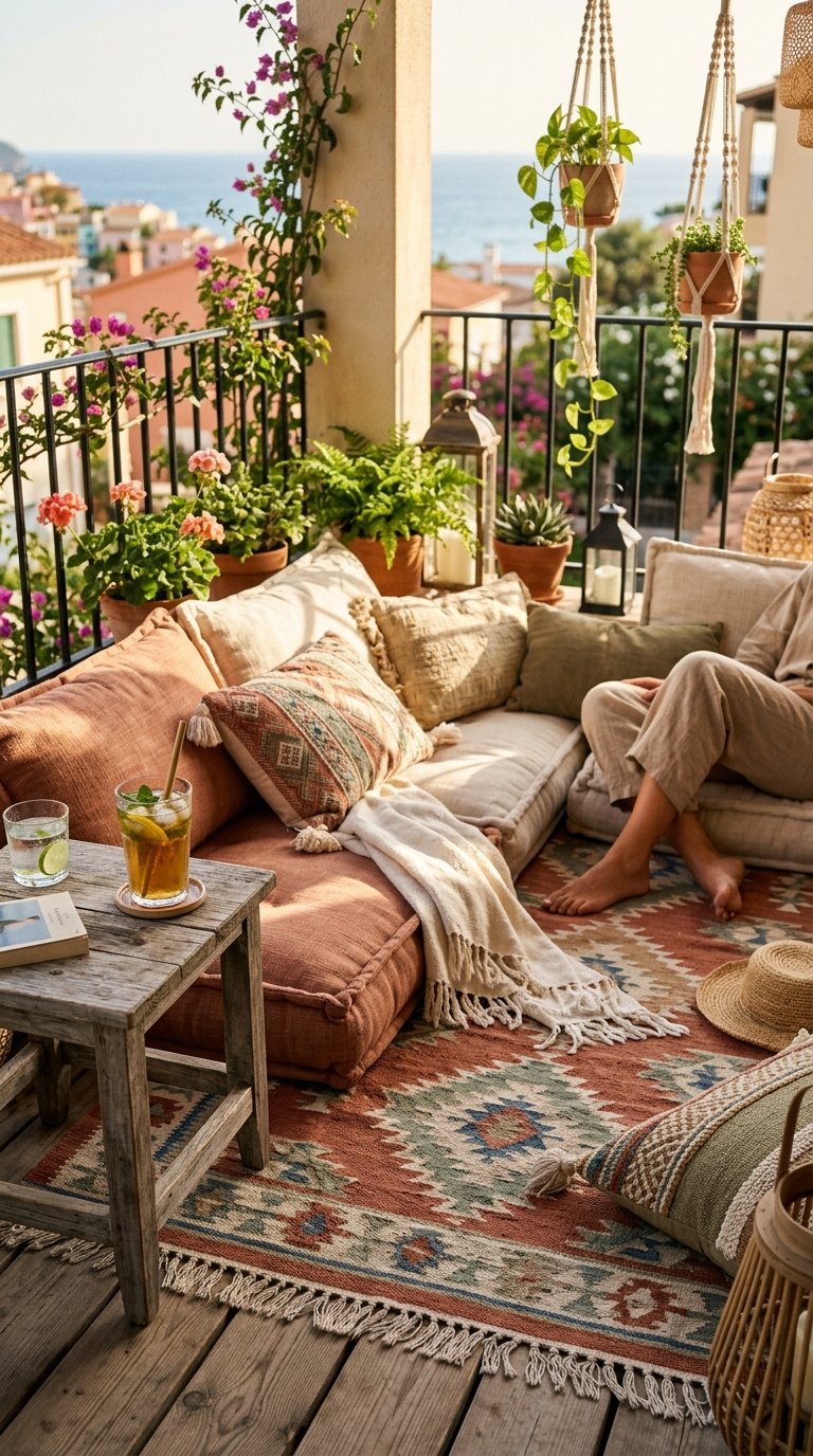 Floor Cushions Instead of Chairs for Low-Level Lounging