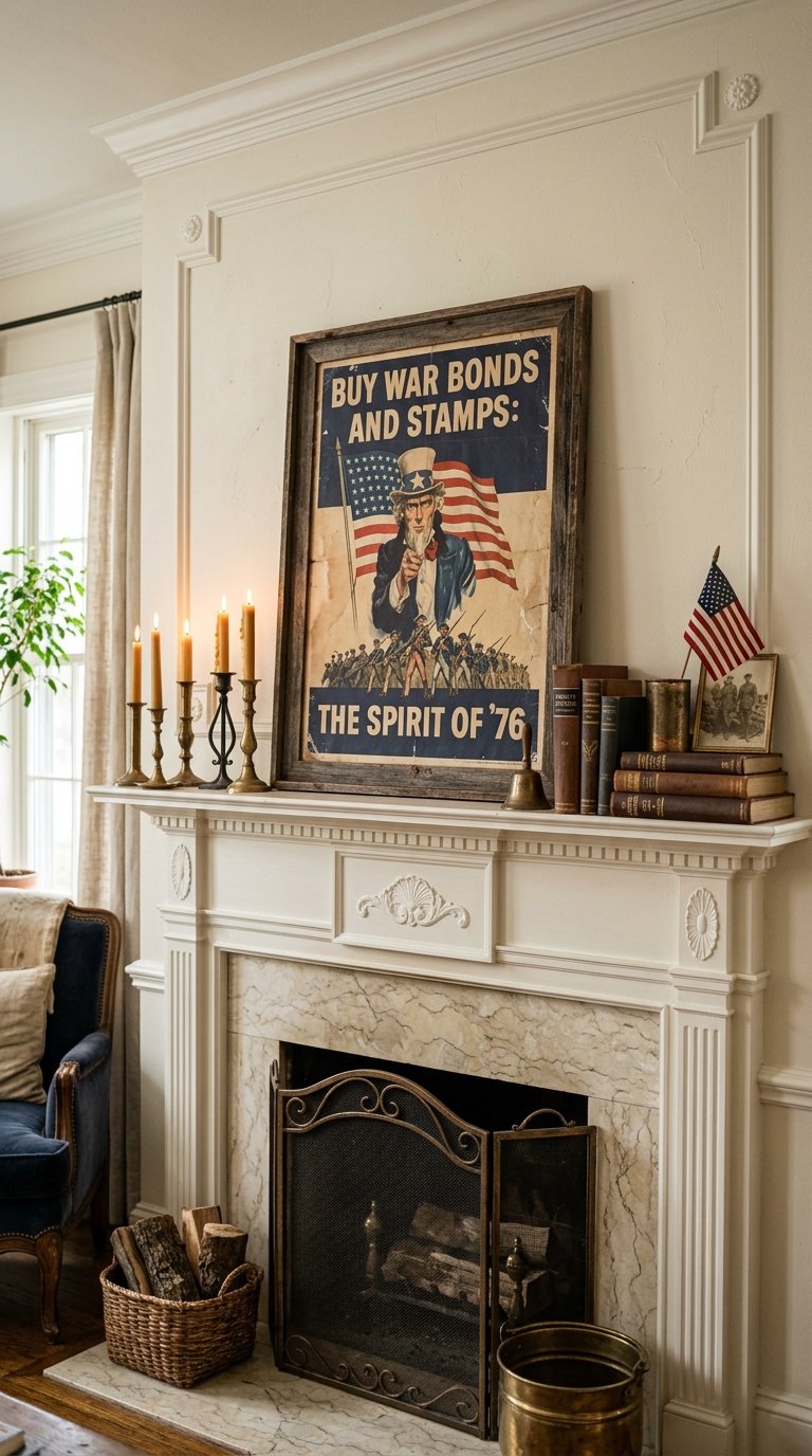 Framed Vintage Patriotic Print
