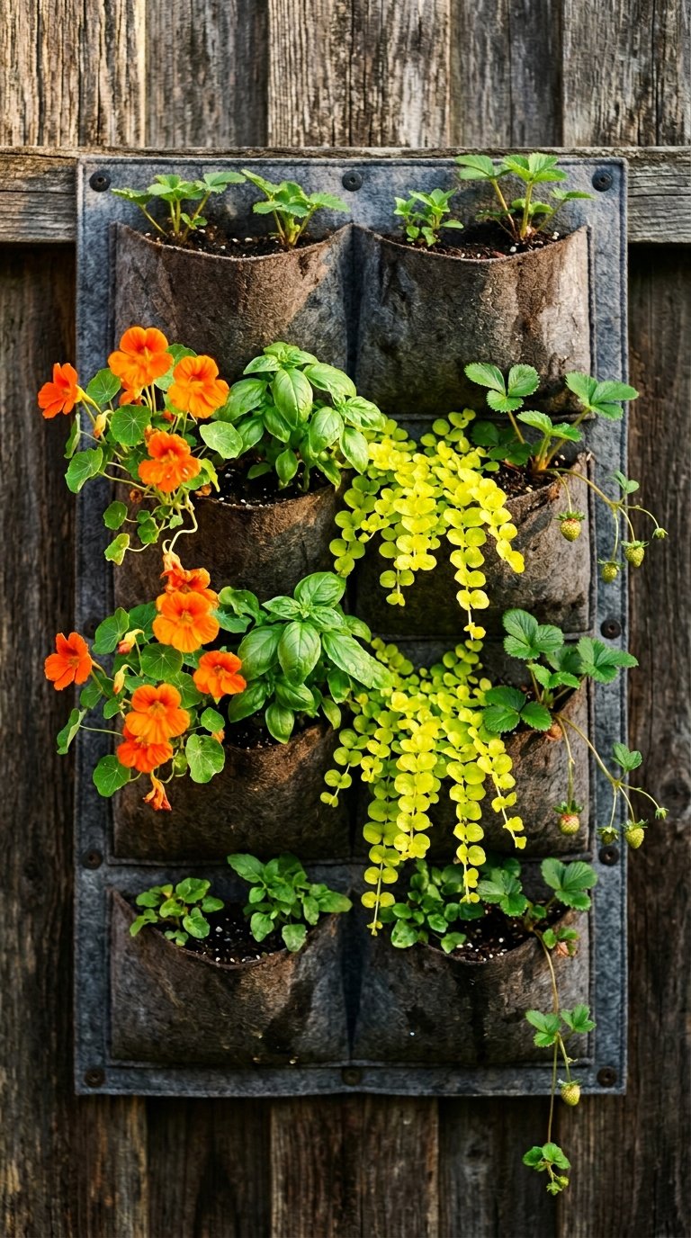 Grow a Vertical Garden on the Fence or Wall