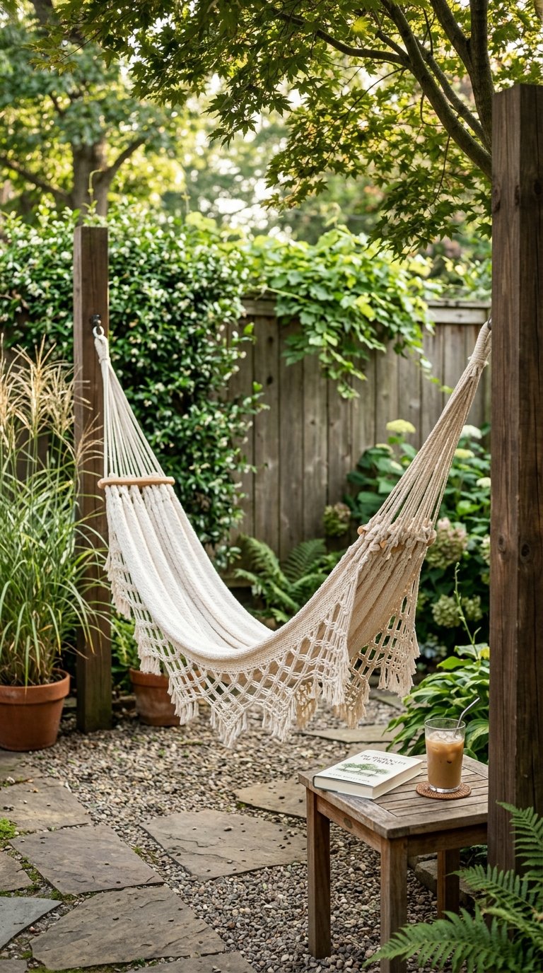 Hammock Corner With Two Anchor Posts