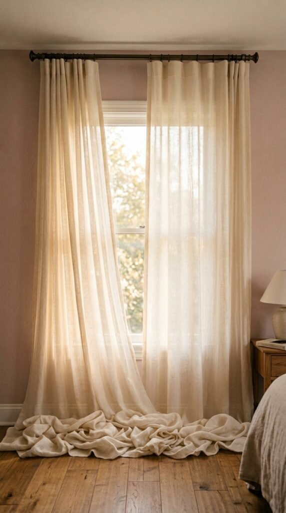 Hang Floor-to-Ceiling Curtains in a Soft Fabric